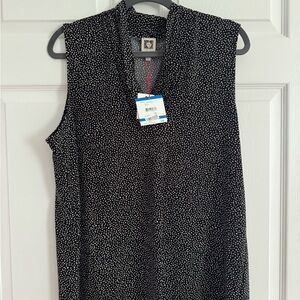 Anne Klein Black and White Polka Dot Dress